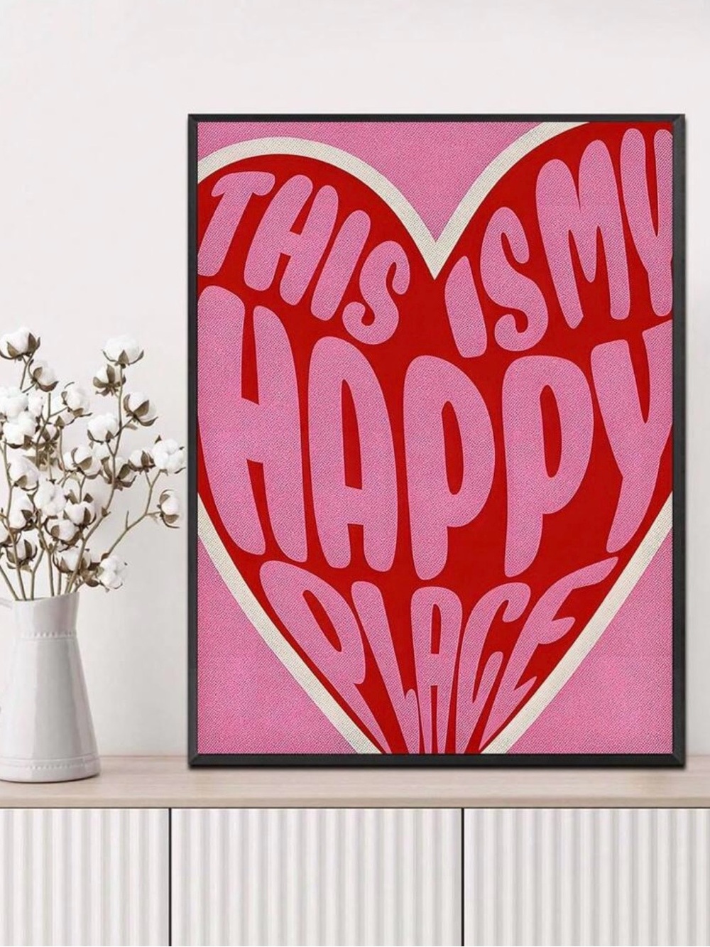 “This Is My Happy Place” Wall Art Canvas Print | 40x60cm | No Frame Included